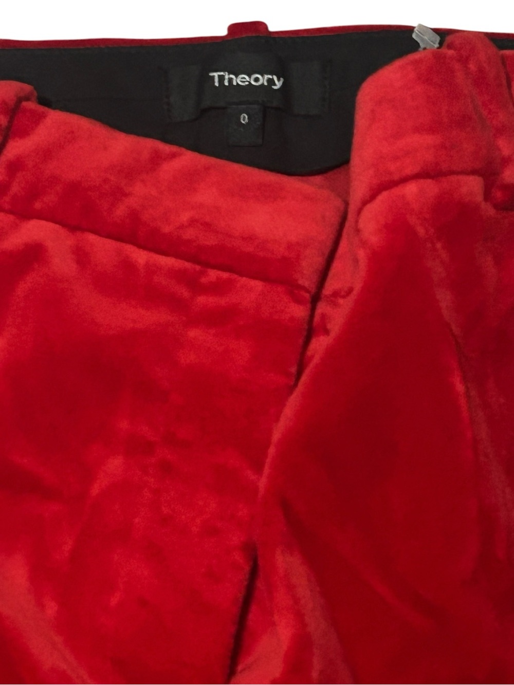 Theory Red Velvet Pants Vibrant - Picture 5 of 6